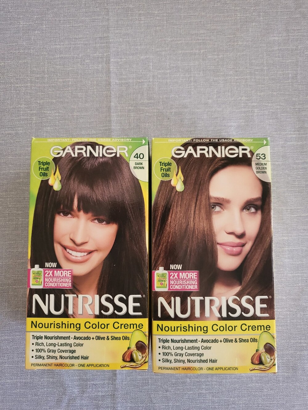 Garnier Nutrisse Color Creame, 2 New Boxes